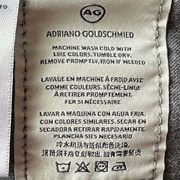 Adriano Goldschmied Pants Mens The Graduate FADED Black Stretch Size 34/34 - Picture 9 of 11